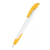 Шариковая ручка СHALLENGER SOFT SENATOR, белый корп / желтый клип (-S2417yel)