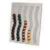 Держатель настенный Donatore II для капсул Nespresso, 5 рядов х 10 шт., 34 x 42 x 1.1 см, алюминий/стекло, матовый серебристый, Xavax     [Ox&] (H-111082)
