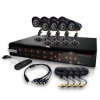 Комплект система видеонаблюдения (8 камер, 8ми канальная, HDD 500 Gb, Видеорегистратор, Блоки питания, Пульт ДУ, мышь, кабели) (KG-CA108-H03)