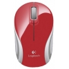 Мышь Logitech Mini M187 красный оптическая (1000dpi) беспроводная USB для ноутбука (2but) (910-002732)