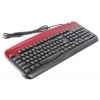 Клавиатура OKLICK Office Keyboard 300M Black-Red <USB&PS/2>  107КЛ+USBпорт <39217-USB&PS/2>