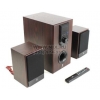 Колонки T&D TDE-232/2.1 <Rosewood> (2x10W +Subwoofer 20W, дерево,  ПДУ, FM)