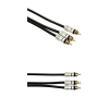 Кабель RCA - 2xRCA "тюльпан" (m-m), 3.0 м, позолоченные контакты, штекеры в алюминиевом корпусе, черный, Hama     [ObE] (H-83135)