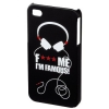 Футляр F*** MIF Headset для мобильного телефона Apple iPhone 4/4S, черный, F*** ME I'M FAMOUS      [OhG] (H-108594)