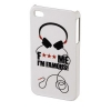 Футляр F*** MIF Headset для мобильного телефона Apple iPhone 4/4S, белый, F*** ME I'M FAMOUS      [OhG] (H-108595)