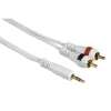 Кабель 2xRCA "тюльпан" - 3.5 мм Jack (m-m), стерео, 2.0 м, позолоченные контакты, белый, Hama     [ObM] (H-14000)