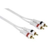 Кабель RCA "тюльпан" 2xRCA(m-m), стерео, 2.0 м, белый, Hama     [ObM] (H-14007)