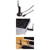 Модуль WLAN для ПК/ноутбука, USB, 54 Мбит/с, USB- докстанция, гибкая антенна, черный, Hama     [OxC] (H-62744)