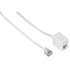 Кабель телефонный 6p6c (m-f) удлинительный, 6.0 м, белый, Hama     [ObT] (H-44487)