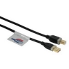 Кабель USB 2.0 A-B (m-m), 3.0 м, позолоченные контакты, черный, Hama     [ObF] (H-74217)