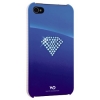 Футляр Rainbow для мобильного телефона Apple iPhone 4/4S, украшен кристаллами Swarowski, синий, White Diamonds     [OhG] (H-115384)