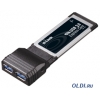 Адаптер D-Link DUB-1320 2-портовый USB 3.0 адаптер для шины ExpressCard
