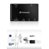 (TS-RDP7K) Устройство считывания/записи карт памяти SDMicro, MemoryStick - USB хаб Transcend P7, USB 2.0, черный (TS-Card Rdr P7B)