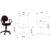CH-G318 AXNL/BLACK Кресло офисное, опора-металлик (черное 10-11)