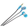 Наушники Crystal Alu HK-284, стерео, вкладыши, 3.5 мм Jack, позолоченные контакты, 1.2 м, синий/прозрачный, Hama     [ObA] (H-56284)