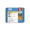 HP №70 Катридж для принтеров Designjet Z2100, желтый, 130 мл, в упаковке 2 шт (HP-CB345A)