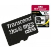 Флеш карта microSDHC 32Gb Class10 Transcend TS32GUSDHC10 + adapter