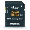 (SD-K04GJ(BL3) Карта памяти Toshiba, стандарт SDHC класс 4, 4 ГБ (SD4-4GB/T)
