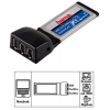 Плата ExpressCard, USB 2.0 + 2 х Firewire IEEE 1394a, Hama     [ObN] (H-53327)