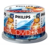 DVD+R Philips     4.7Gb, 16x, 50шт., Cake Box, (5738), записываемый DVD диск (DVD+R050C/PH16)