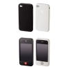 Чехол Skin для Apple iPhone 4, 2 шт, силикон, белый/черный, Hama     [ObG] (H-107125)