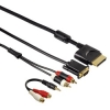 Кабель AV - 6 RCA/ S-VHS (m-m) для Xbox 360, для подключения к HDTV-устройствам, позолоченные контакты, 3м, черный, Hama     [ObO] (H-39924)