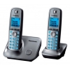 Р/Телефон Dect Panasonic KX-TG6612RUM (серый металлик, 2 трубки с резервным питанием)
