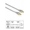 Кабель FireWire 4p/4p (m-m), 2.0 м, позолоченные контакты, High Quality, прозрачный, Hama     [ObC] (H-45038)