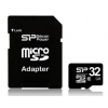 Флеш карта microSDHC 32Gb Class6 Silicon Power SP032GBSTH006V10-SP + adapter