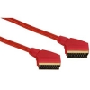 Кабель Scart (m-m), 1.5 м, прозрачный/красный, Hama     [OnV] (H-30841)