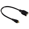 Кабель адаптер USB 2.0 micro B (m) - A (f), 0.15 м, для подключения USB накопителей к устройствам с USB host micro B, ***, черный, Hama     [ObC] (H-78426)