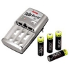 Зарядное устройство "Delta Ready" для 2/4 аккумуляторов AA или AAA + 4 аккумулятора AA Ready 4 Power 2100 мАч, 100-240В, серебристый, Hama    [ObP] (H-74056)
