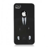 Чехол iCover Desgin Case IP4-DEG-GM  для сотового телефона iPhone4/4S,черный с рисунком "Джентельмен" (пластик) (J&O_IP4-DEG-GM)