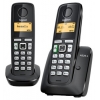 Р/Телефон Dect Gigaset A220A Duo черный (труб. в компл.:2шт) автооветчик АОН