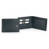 Кошелек мужской, с 4 внут.отделениями для кр/карт, отделение на кнопке, 12.5*9.5см, натуральная кожа, черный (TS-510-038)
