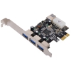 Контроллер Orient VA-3U31PE (PCI-E, 3 ext/1 int, USB 3.0, доп разъём питания, VIA VL800) Ret (29327)