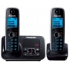 Р/Телефон Dect Panasonic KX-TG6622RUB (черный, 2 трубки с резервным питанием, автоответчик)
