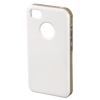 Футляр Hybrid для  Apple iPhone 4/4S, белый/золотистый, Hama     [ObG] (H-118728)