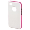 Футляр Hybrid для  Apple iPhone 4/4S, белый/неоновый розовый, Hama     [ObG] (H-118730)