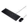 Комплект проводной (клавиатура + мышь оптическая),  ASUS, черная, 1000 dpi, USB, (90-XB1000KM00050) (A-U2000_BK)
