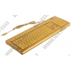 Клавиатура MAYS <LKN-550U> Light Wooden <USB> 104КЛ, подсветка клавиш, корпус из бамбука