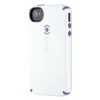 Чехол Speck для iPhone 4S CandyShell белый/баклажановый (SPK-A0780)