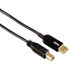 Кабель USB 2.0 A-B (m-m), штекер A - вращающийся на 180гр., 1.8 м, позолоченные контакты, черный, Hama     [ObC] (H-54552)
