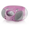 Аудиомагнитола BBK BX110U розовый/серебристый 3.6Вт/CD/CDRW/MP3/FM(an)/USB
