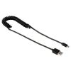 Кабель данных USB A-micro B (m-m), спиральный, черный, Hama     [ObG] (H-115920)