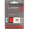 Флеш карта microSDHC 8Gb Class10 Sandisk SDSDQU-008G-U46A Ultra + adapter