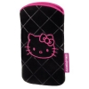 Чехол Hello Kitty  для мобильного телефона, размер М, 1,0х12х6,7см, велюр, черный/розовый, Hello Kitty    [OhG] (H-107322)