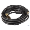 Кабель HDMI - DVI-D (19M -25M) Telecom 2 фильтра, 5м, с позолоченными контактами  CG481F-5M
