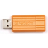Флеш Диск Verbatim 16Gb PinStripe 49069 USB2.0 оранжевый