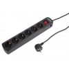Сетевой фильтр Ippon BK212 1.8м (6 розеток) черный (коробка)